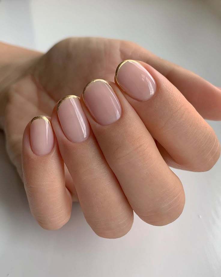 golden-french-tip-nails
