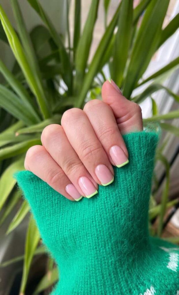 lime-green-french-tip-nails
