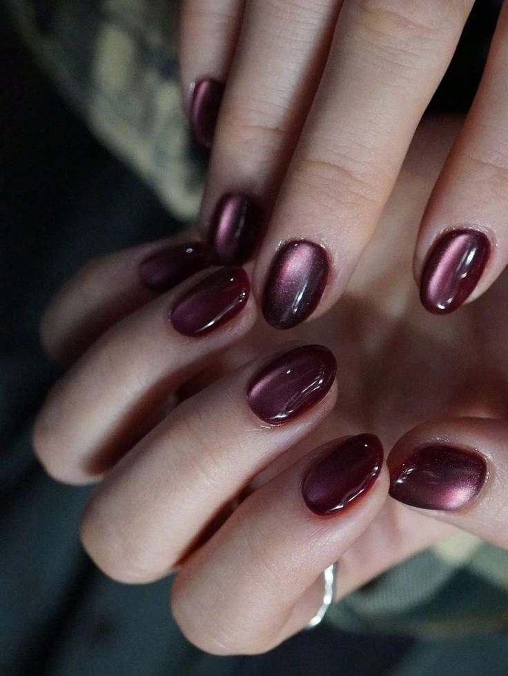 Plum-cat-eye-nails-for-fall