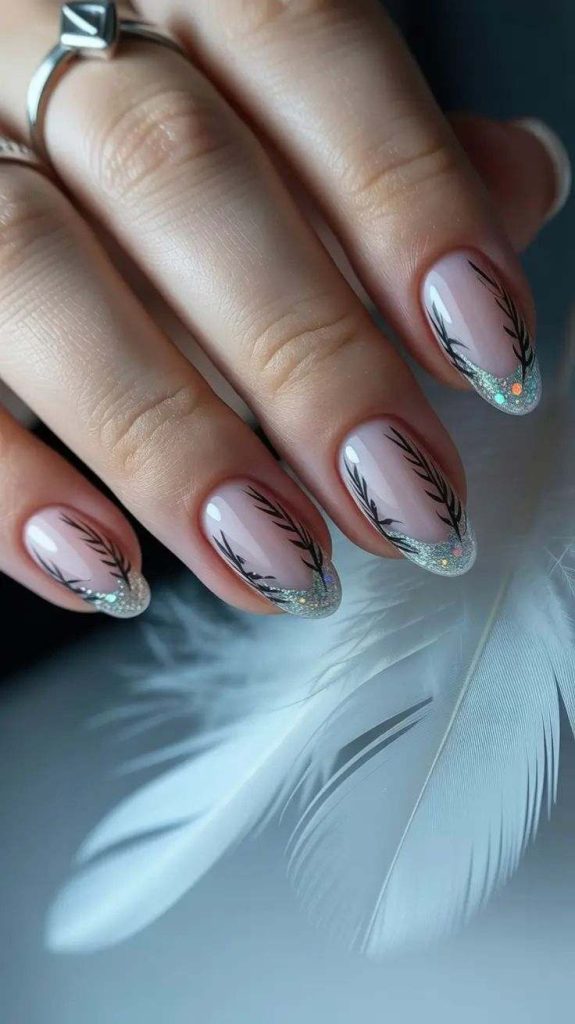 stunning-French-Christmas-nail-ideas