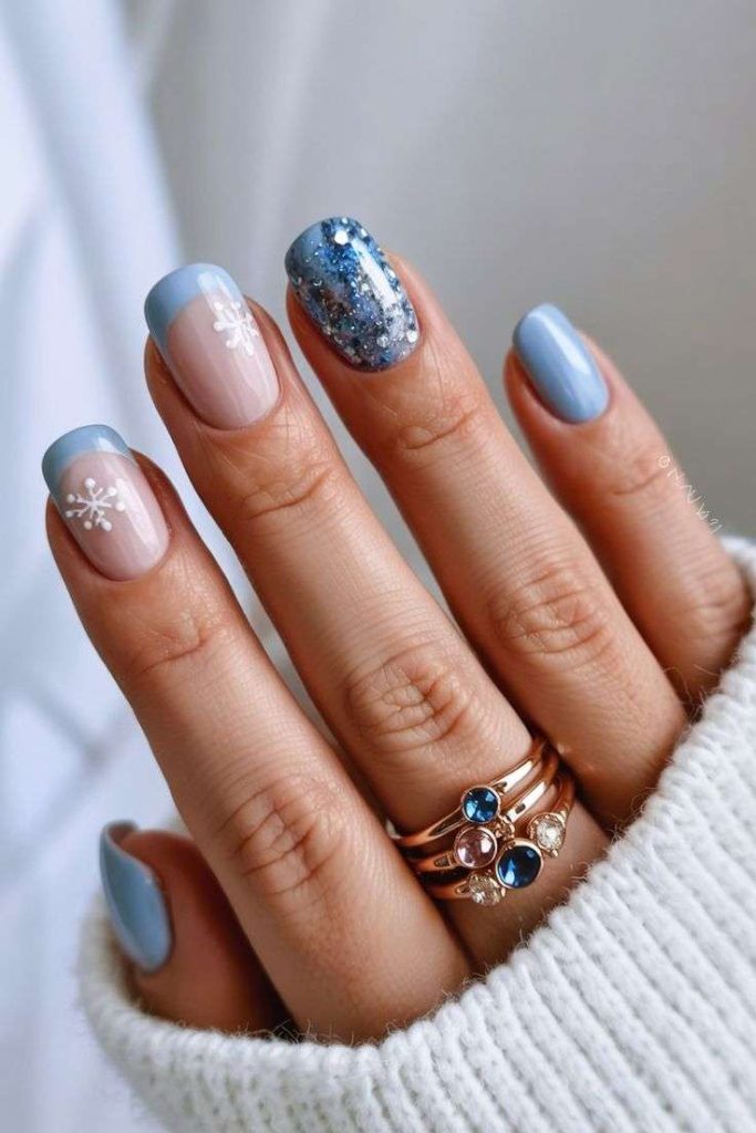 beautiful-Sparkle-Winter-nail-ideas