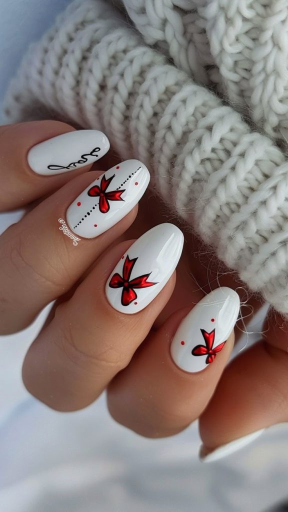 White-christmas-nail-ideas