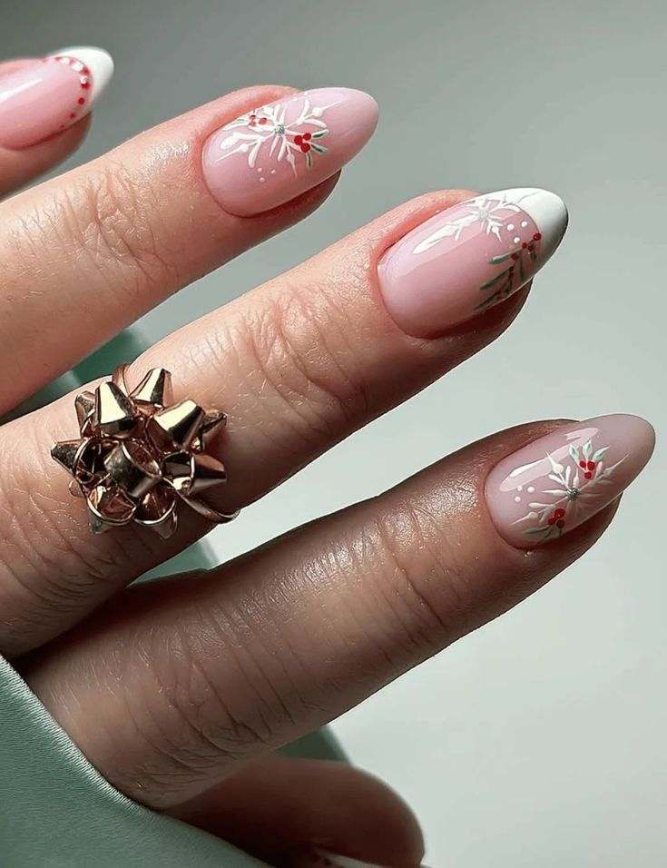 stunning-French-Christmas-nail-ideas