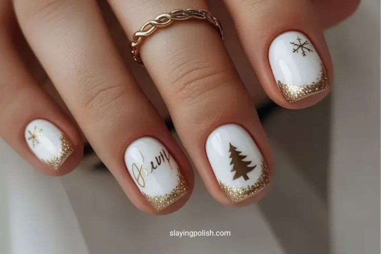 white-christmas-nails