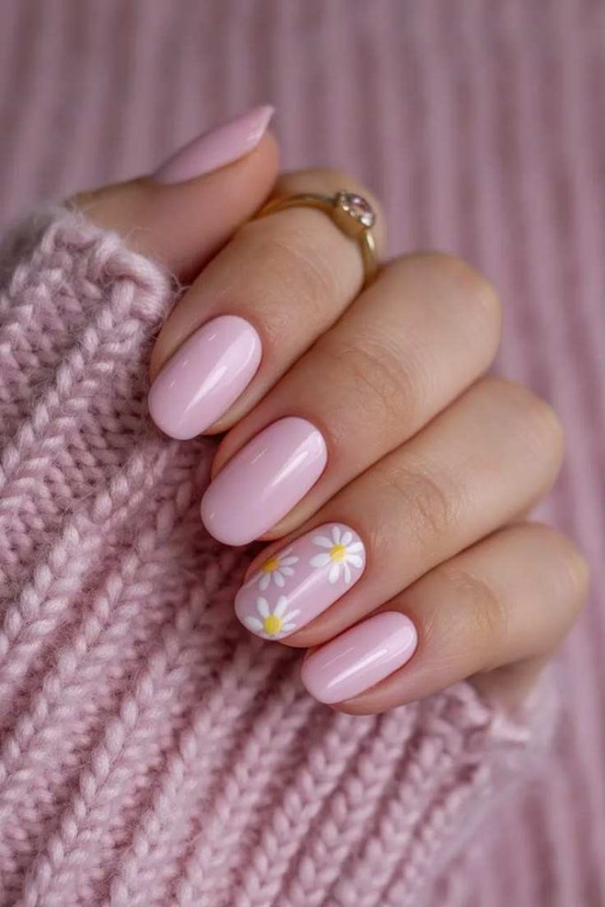 Short-pink-spring-nail-ideas