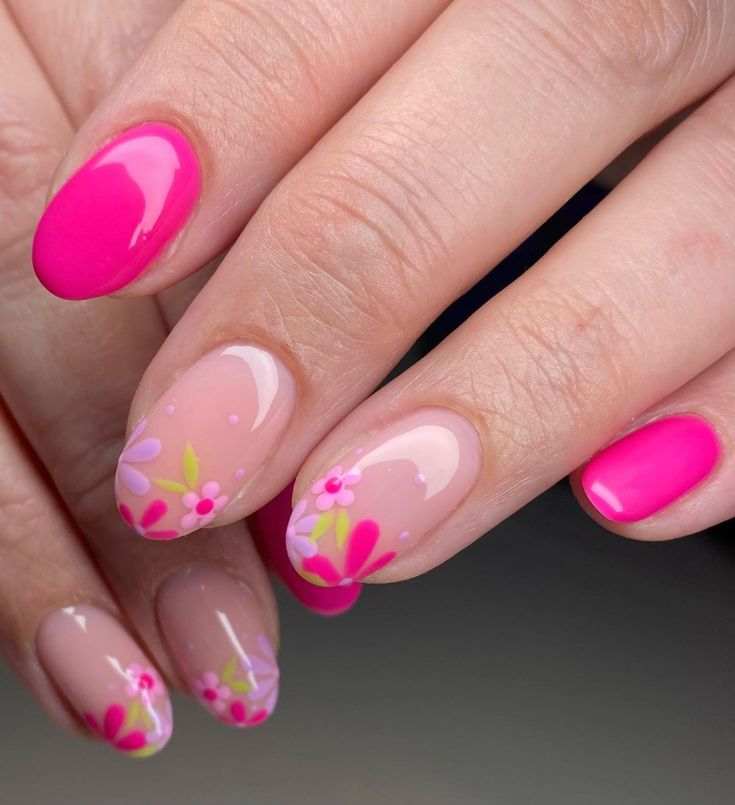 Beautiful-Short-pink-spring-nail-ideas