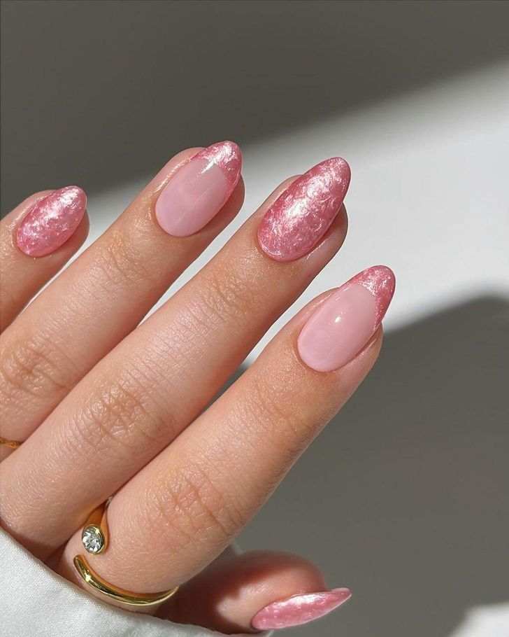 Cute-Short-pink-spring-nail-ideas
