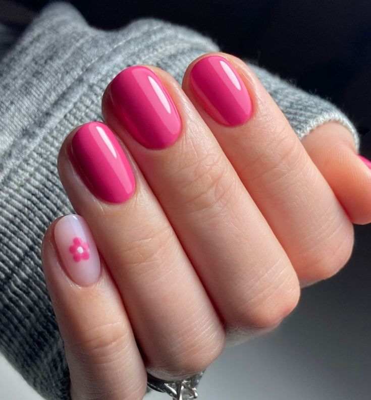 Beautiful-Short-pink-spring-nail-ideas