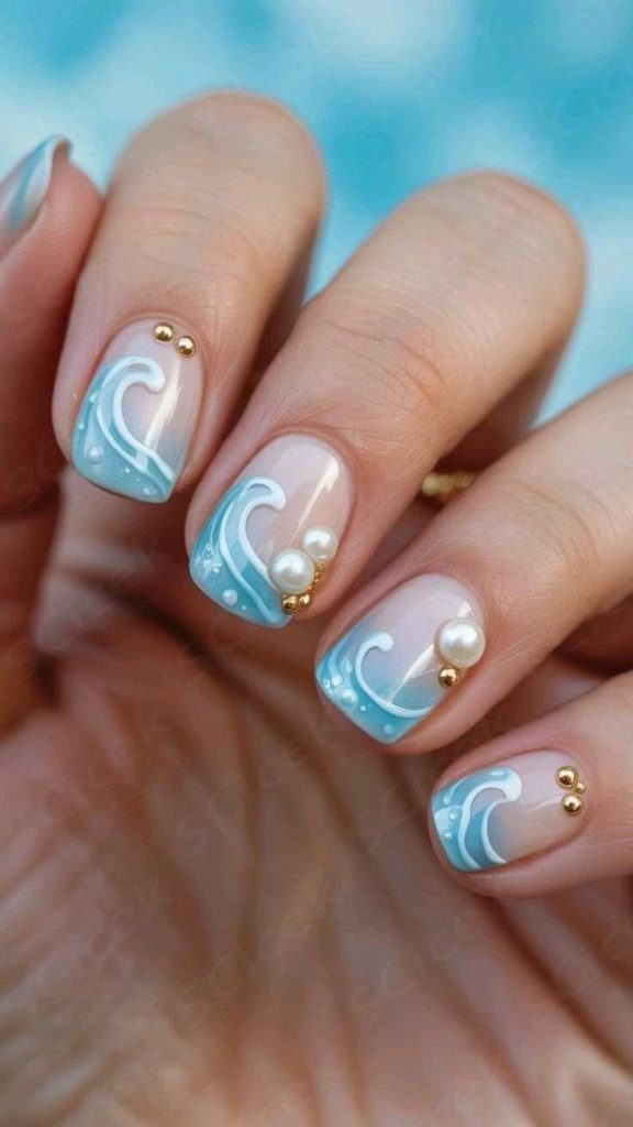Beach-wave-nail-trend-for-summer