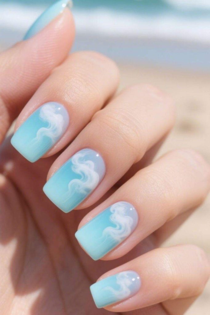 Beach-wave-nail-designs-for-summer