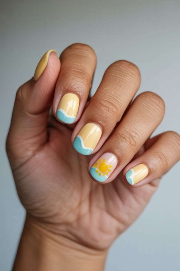 Beach-wave-nail-trend-for-summer