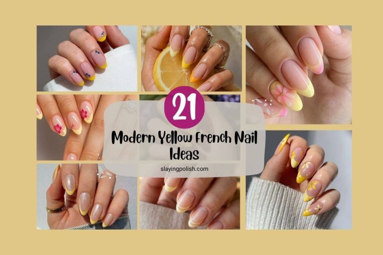 yellow-french-nails