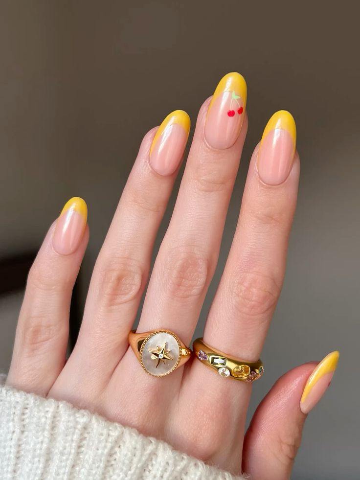 trendy-yellow-french-nail-ideas